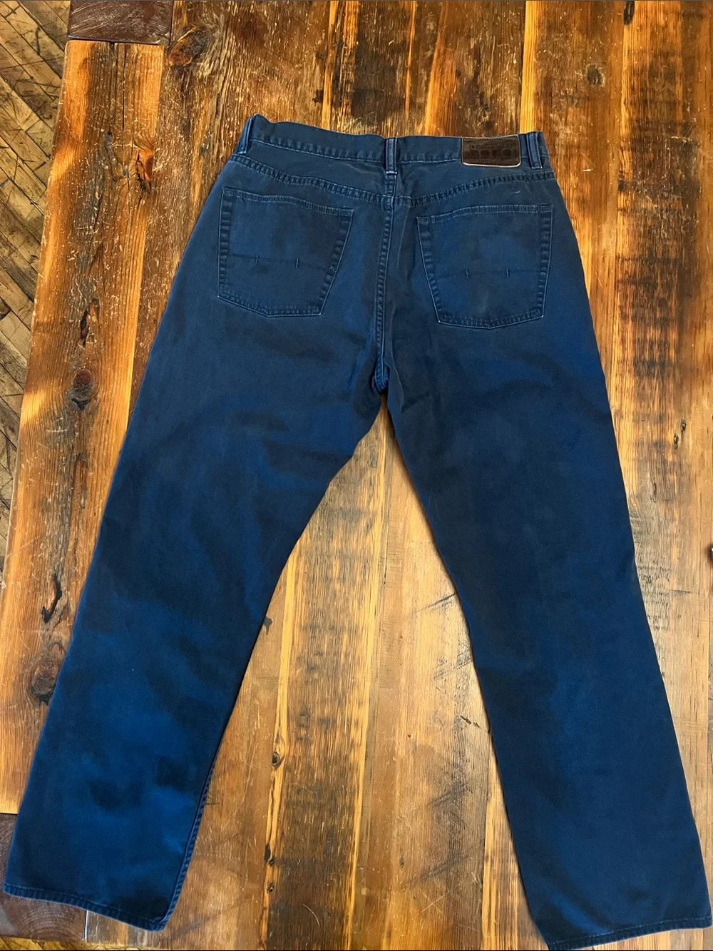 Polo by Ralph Lauren Men’s Dark Navy Straight Jeans with Red Logo